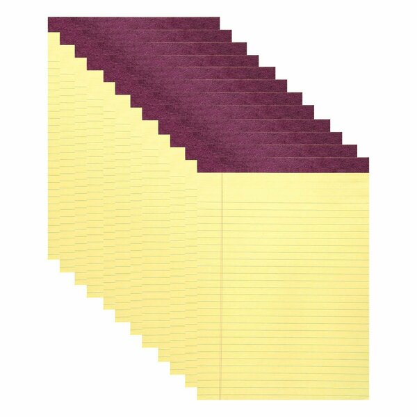Roaring Spring Paper Products Legal Pad, Standard, Canary, 12PK 74764
